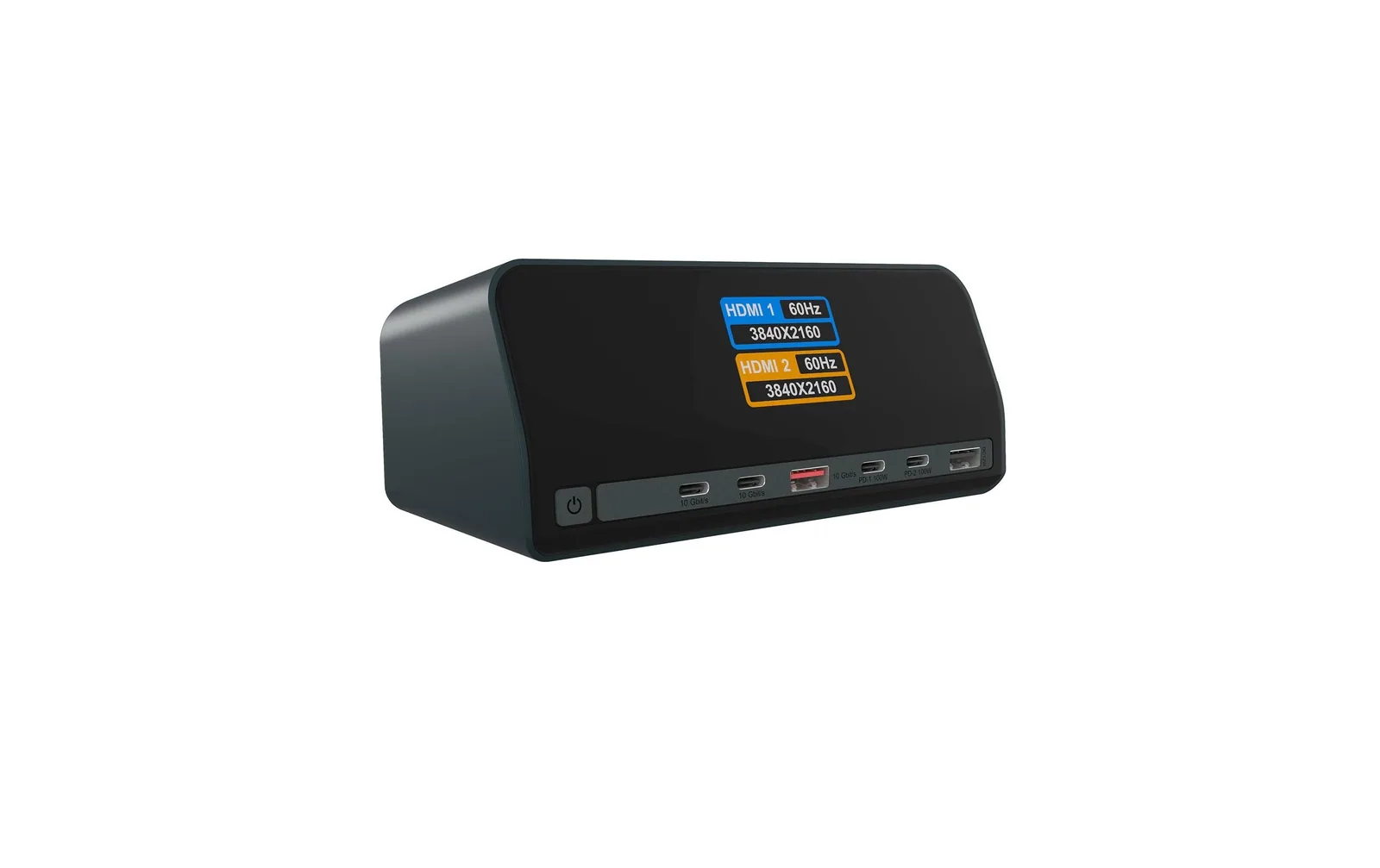 ICY BOX Dockingstation Heart Dock 2300 11-in-1 GaN TFT LCD-Display