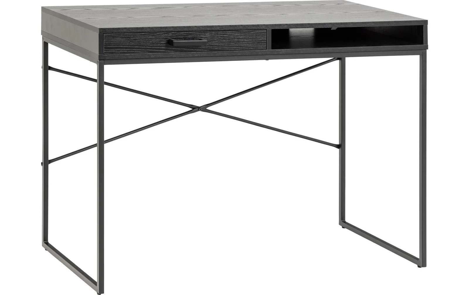AC Design Tisch Seaford, Schwarz matt / Schwarz matt