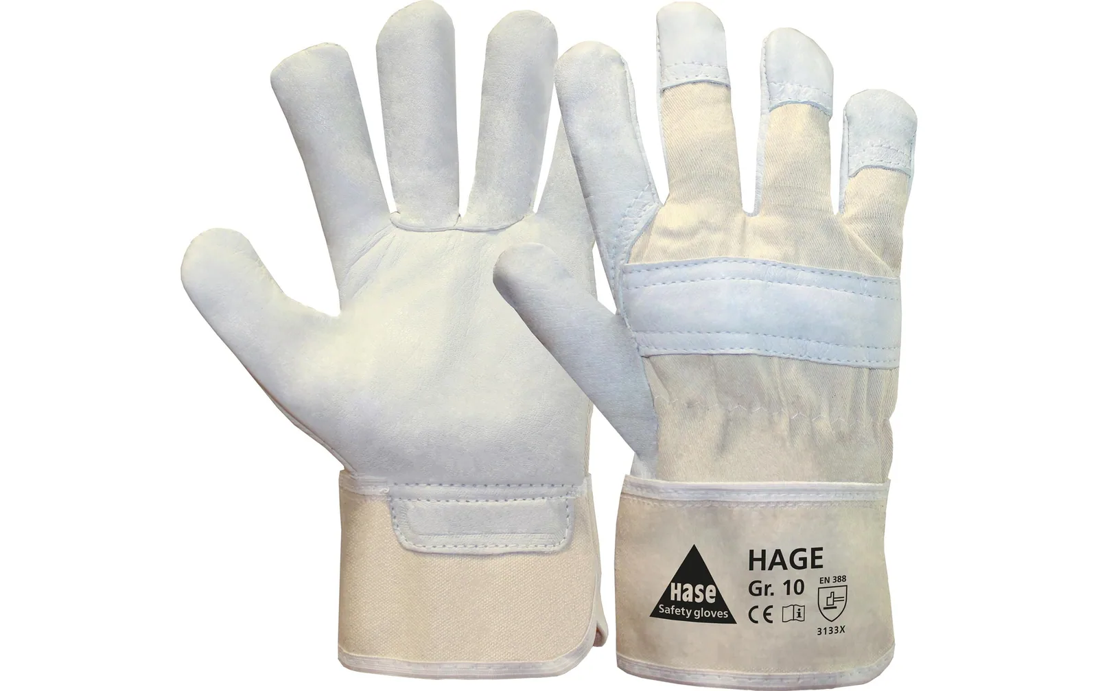 Hase Arbeitshandschuh Hage Safety 12 Paar Grösse: 8, Weiss
