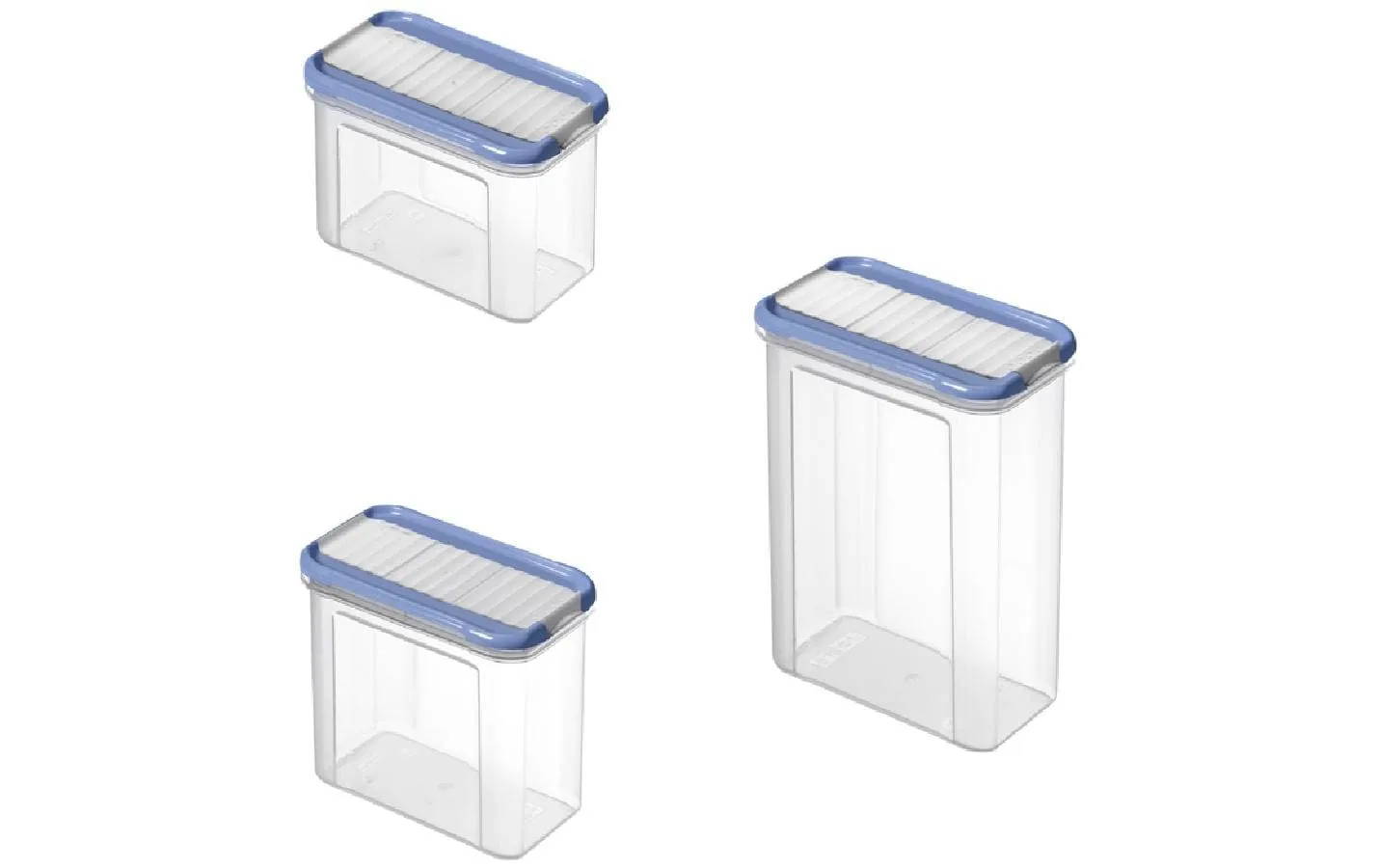 Rotho Set Premium Dosen 24 tlg. Domino 24 l, Transparent