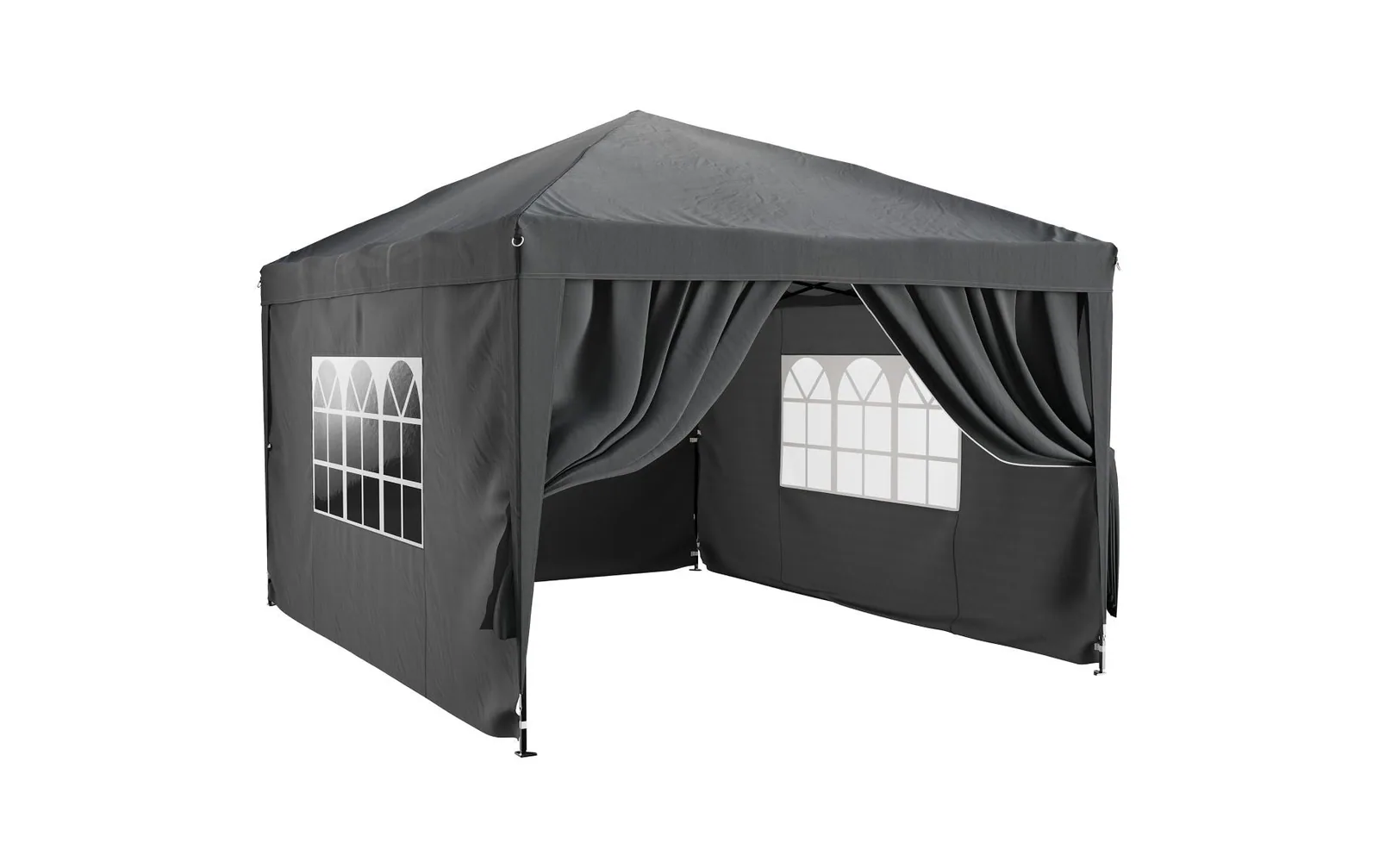 Tristar Pavillon mit abnehmbaren Seitenwänden 3 x 4 m, Anthrazit