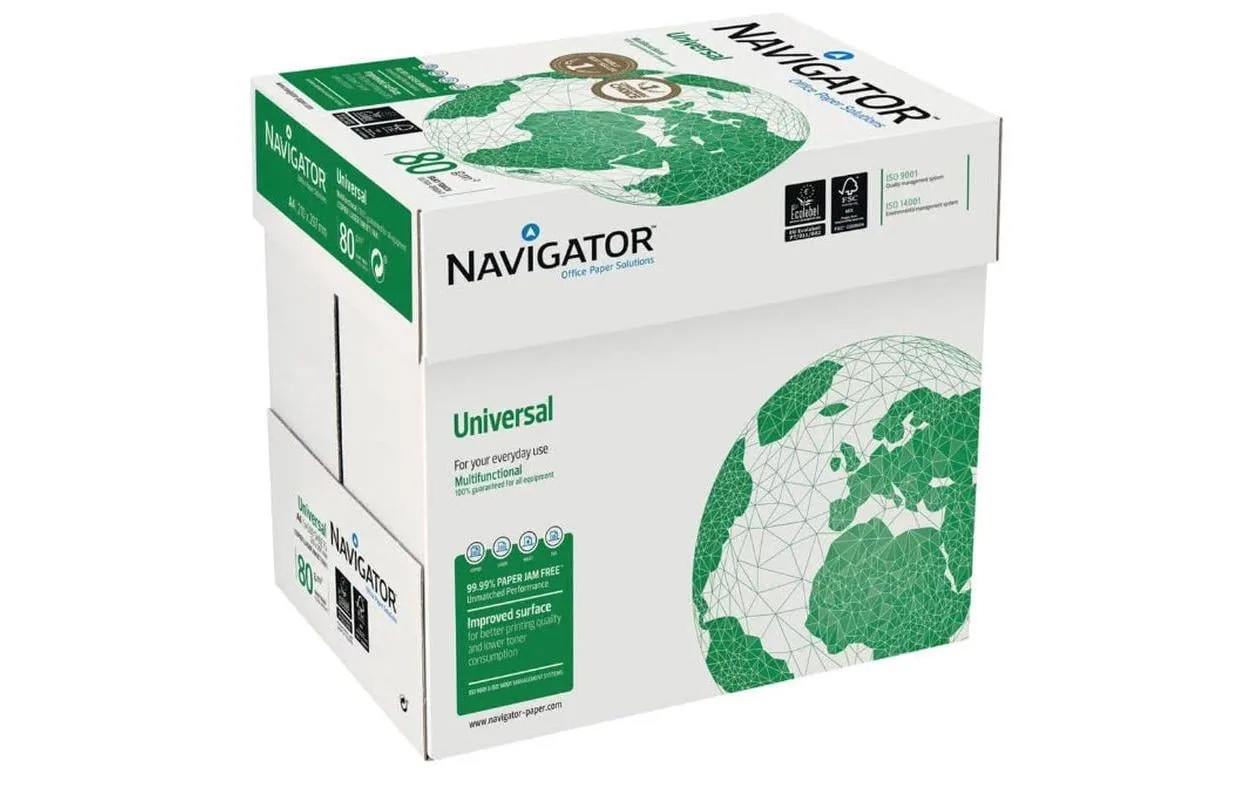 Fischer Papier Kopierpapier Druckerpapier Navigator A4 80 g/m² , 2500 Stück