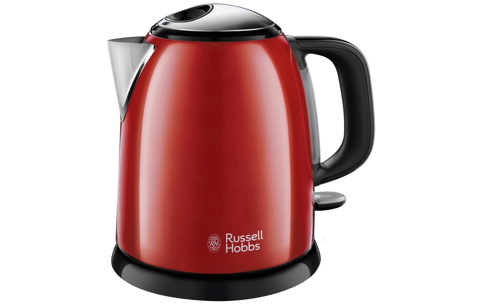 Russell Hobbs Wasserkocher 24992-70 Colours Plus 1 l, Schwarz/Rot