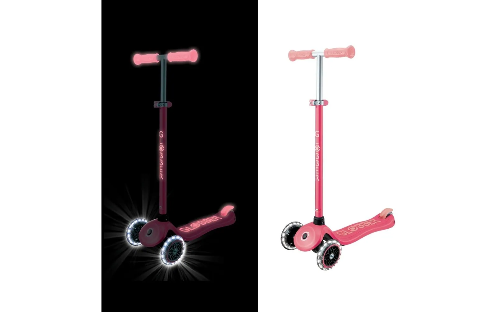 GLOBBER Scooter Primo Plus Glow Lights Rosa