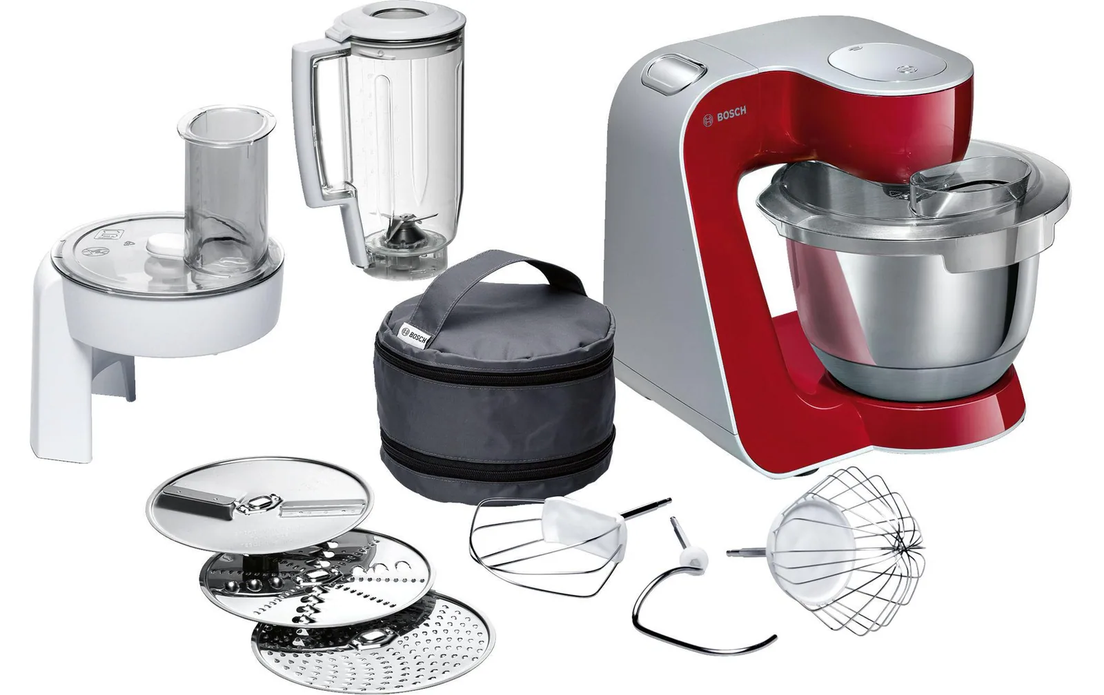 Bosch Küchenmaschine MUM58720 Rot/Silber