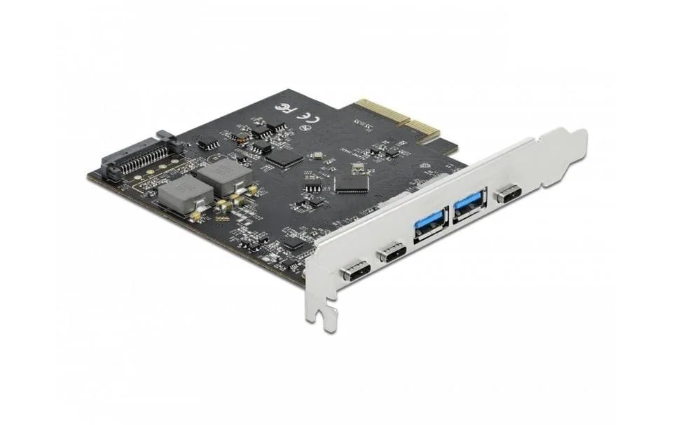 Delock PCI-Express-Karte USB 3.1 Gen2 - 3x USB-C + 2x USB-A