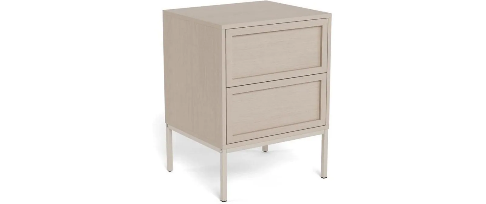 AC Design Nachttisch Palmdale Grau, 45.6 x 40 x 61 cm