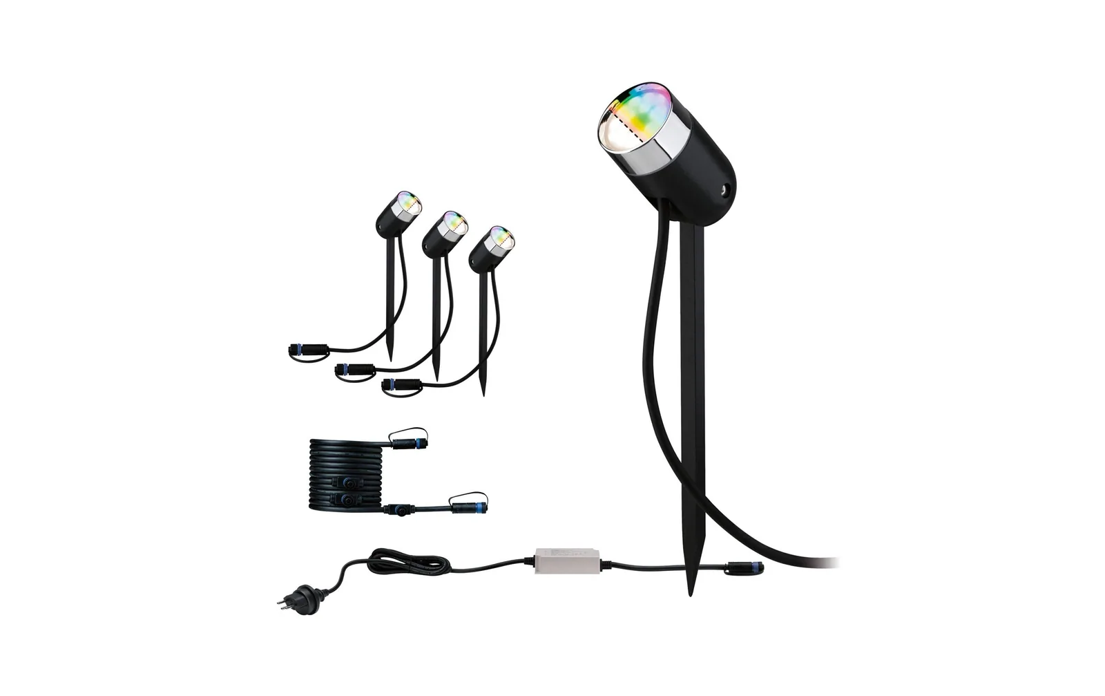 Paulmann Gartenleuchte Plug & Shine Pike 40° RGBW Basis, ZigBee