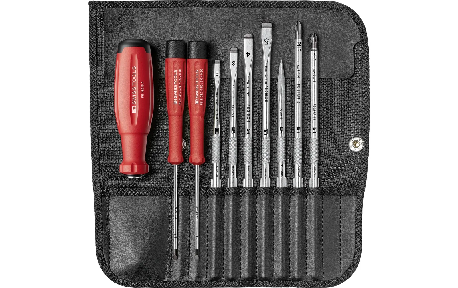PB Swiss Tools Schraubenzieher-Set PB 38215.ind Wechselklingen 9-teilig