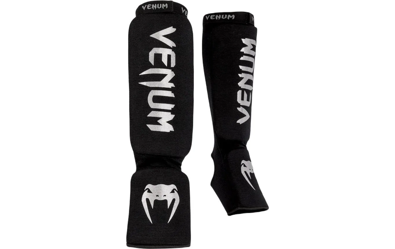 Venum Kontact Shin Guards Weiss/Schwarz, L
