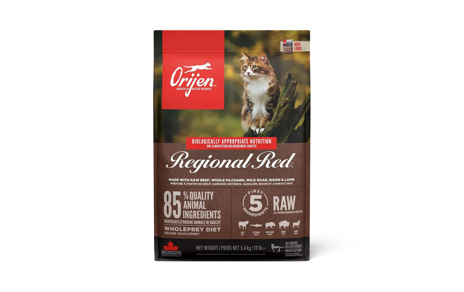 Orijen Trockenfutter Cat Regional Red mit Rind, 5.4 kg