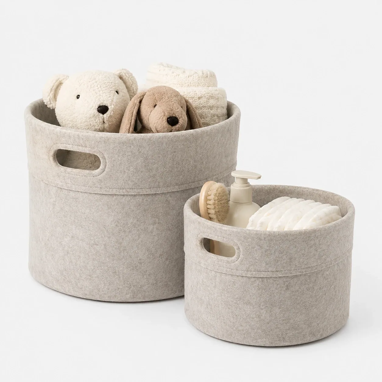 Baby-Aufbewahrungskorb-Set Filz – Ansicht 1