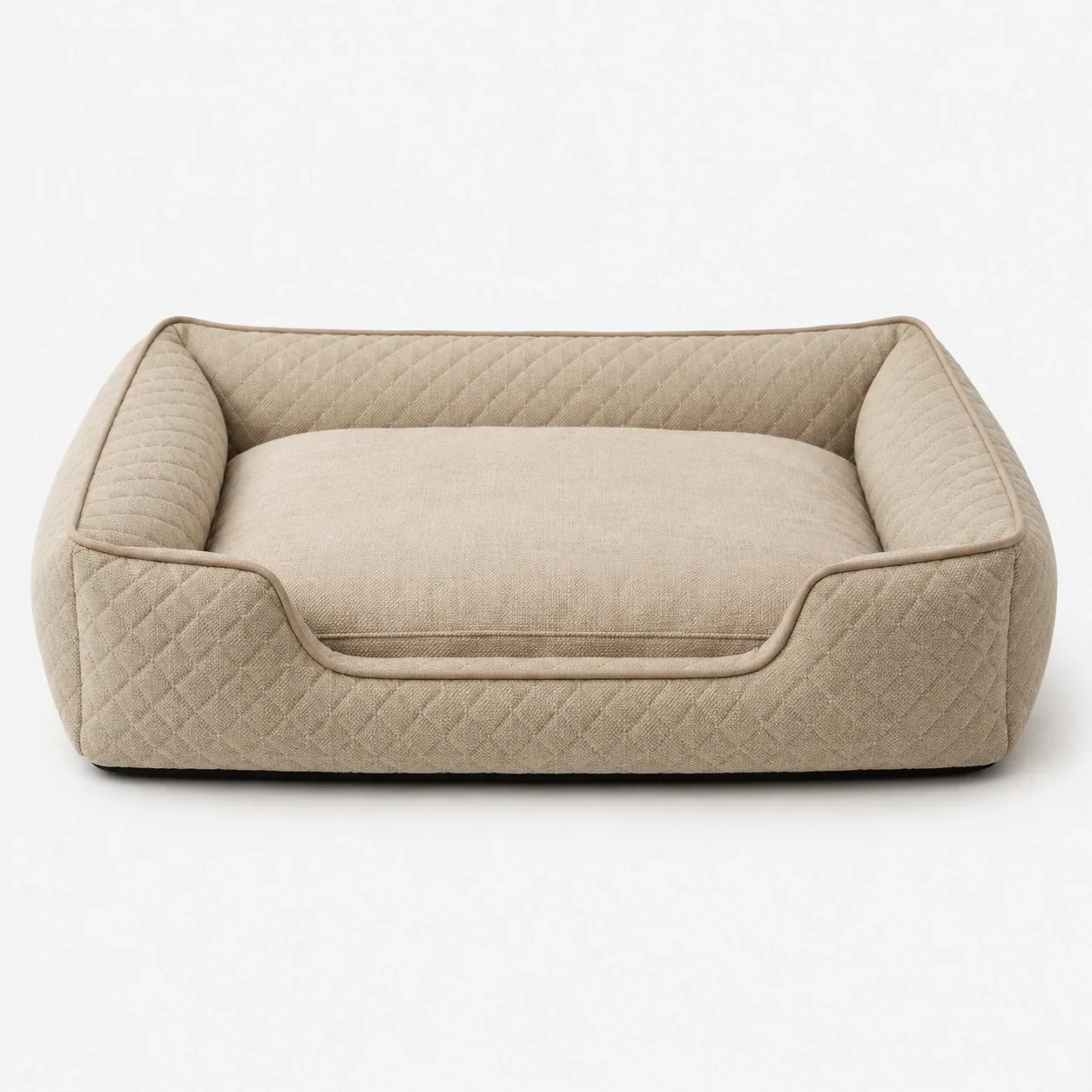 Orthopädisches Hundebett beige Premium – Ansicht 1