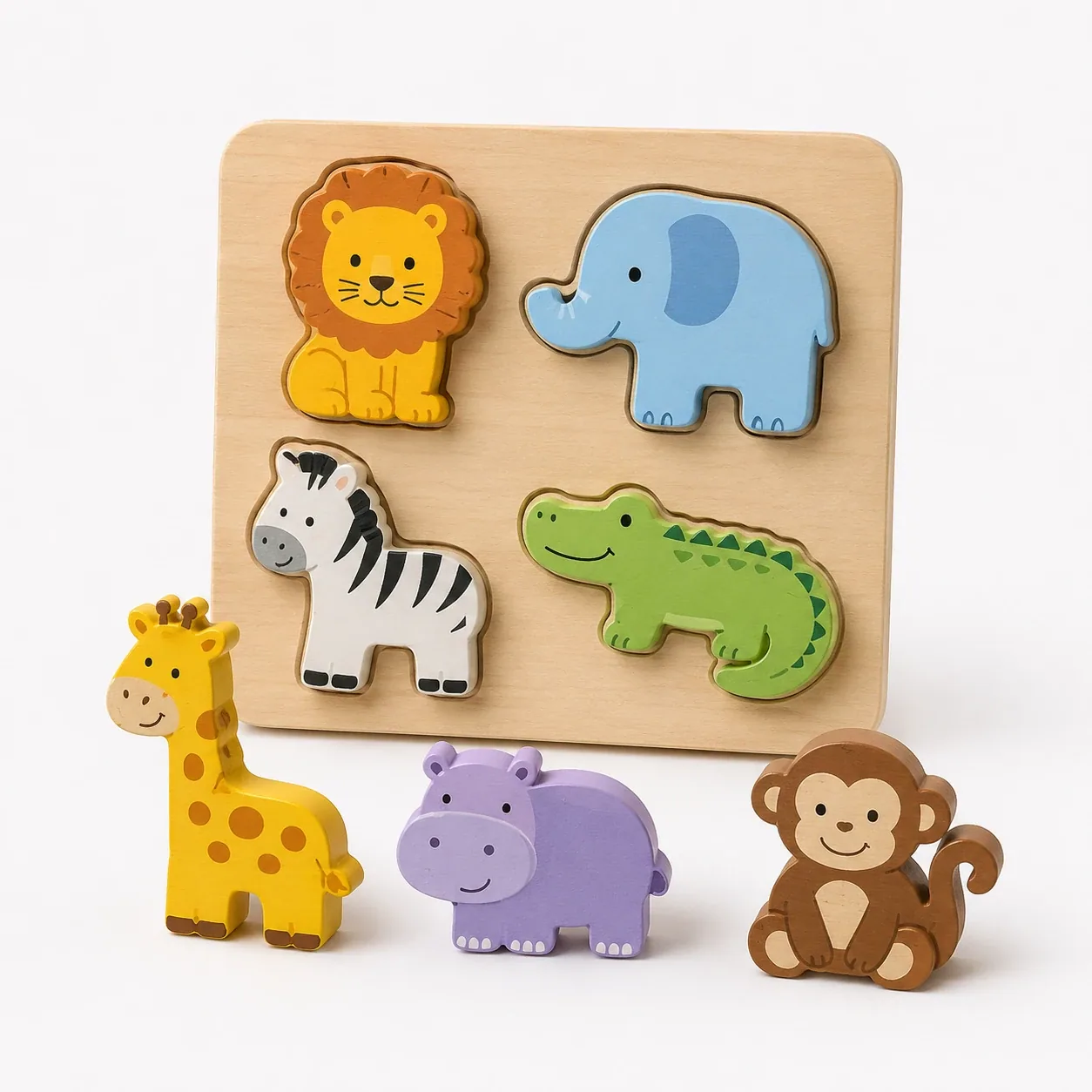 Holz-Tierpuzzle für Kinder – Ansicht 1
