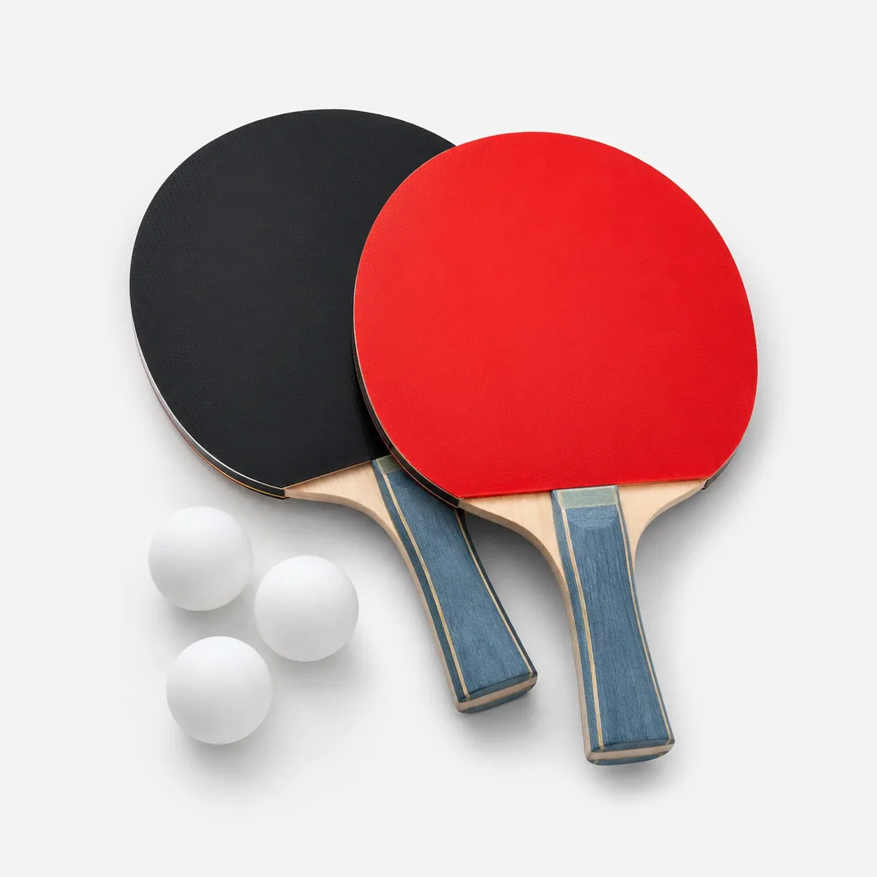 Tischtennis-Set 2 Schläger 3 Bälle – Ansicht 1