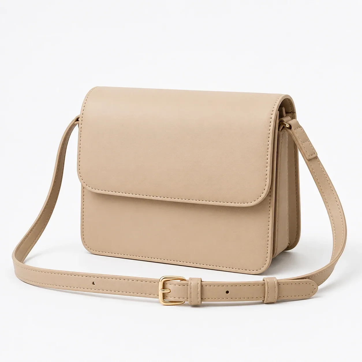 Compact beige crossbody bag – view 1