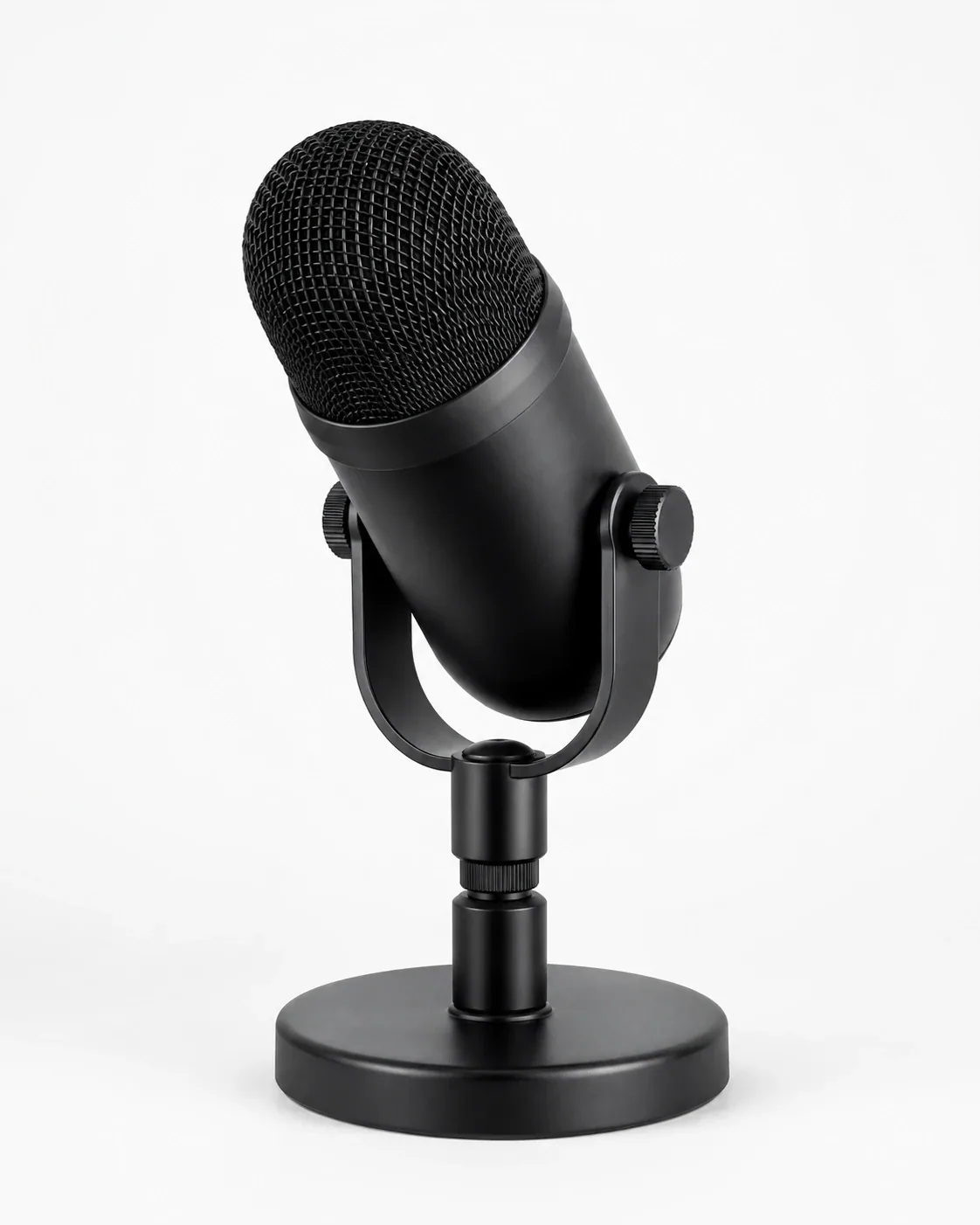 USB-Mikrofon schwarz mit Standfuss – Ansicht 1