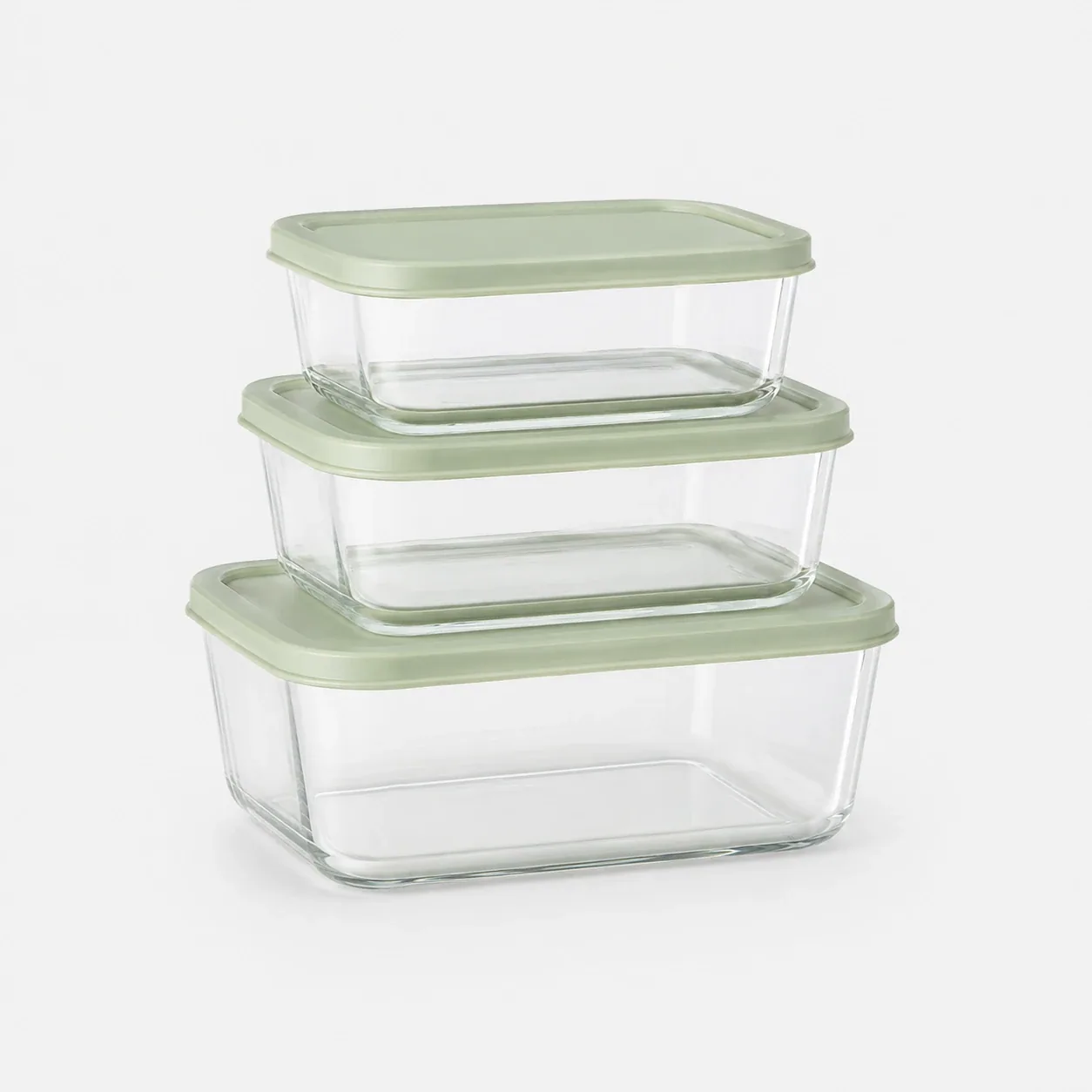 Vorratsdosen-Set 3-teilig grün – Ansicht 1