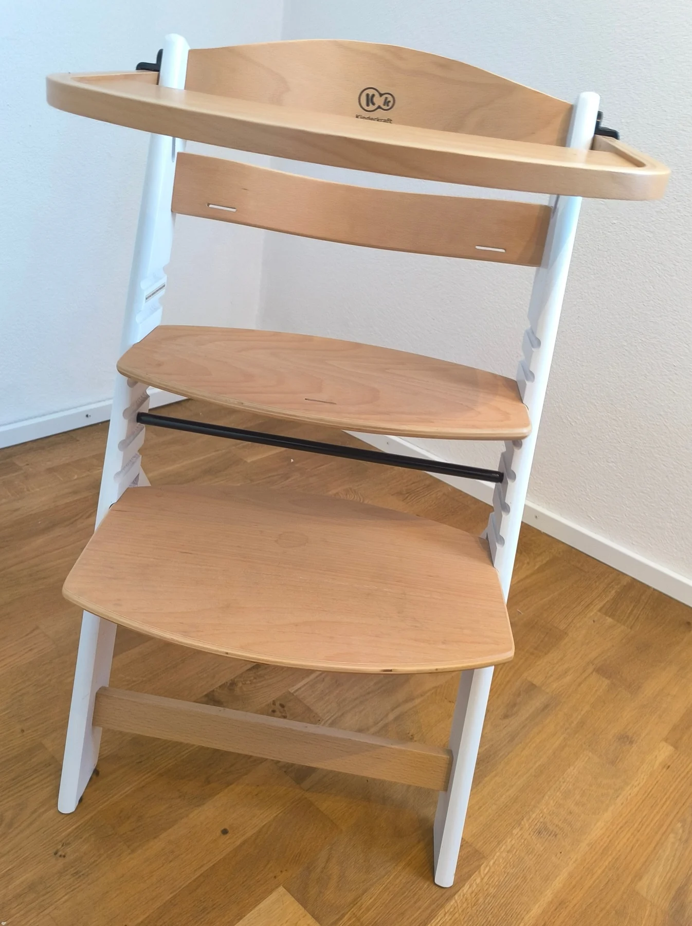 Kinderkraft ENOCK high chair, white with cushion – view 3